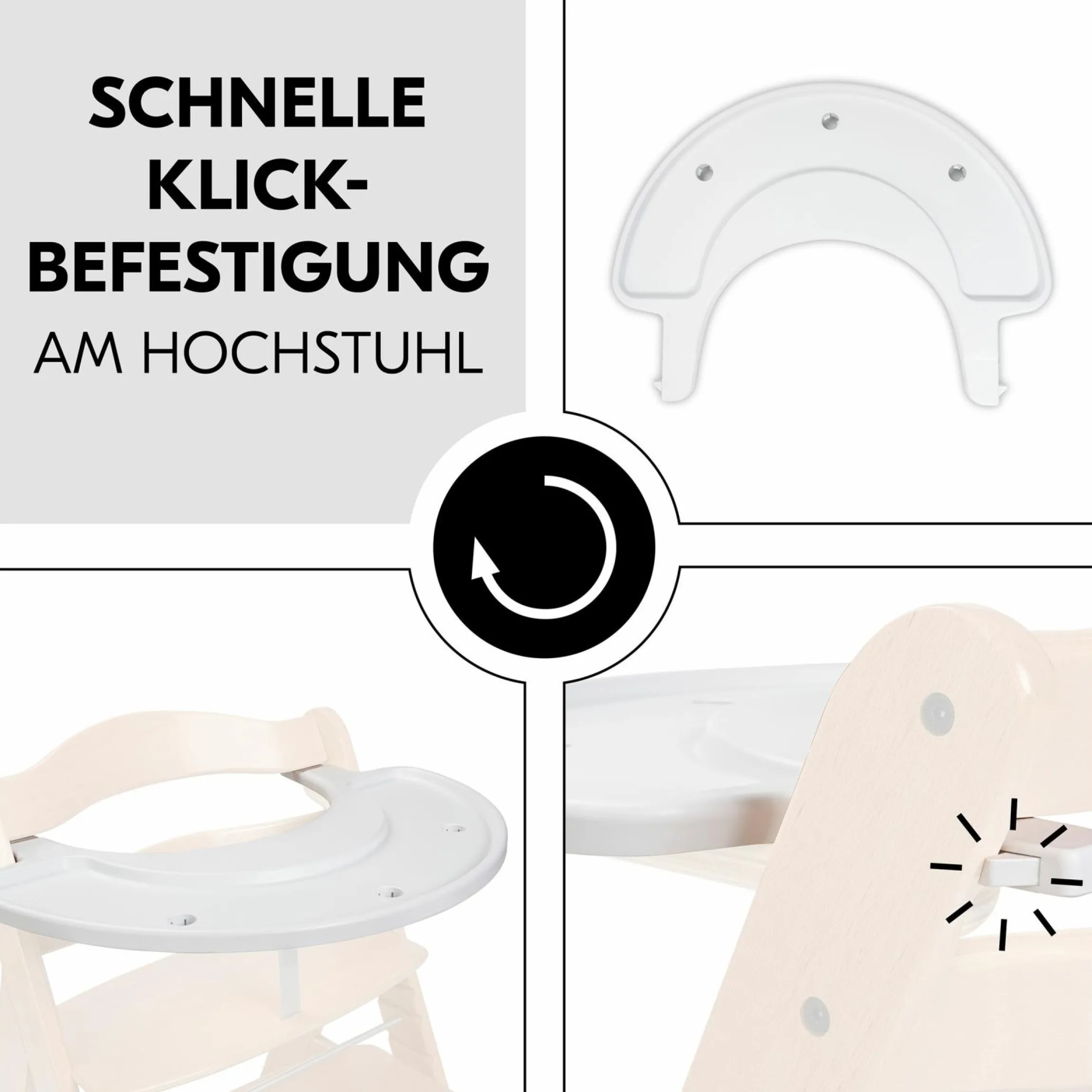 Play Tray Set Sorting (inkl. Basis) - Sortier-Spielzeug Giraffe - für Hochstuhl Alpha & Beta