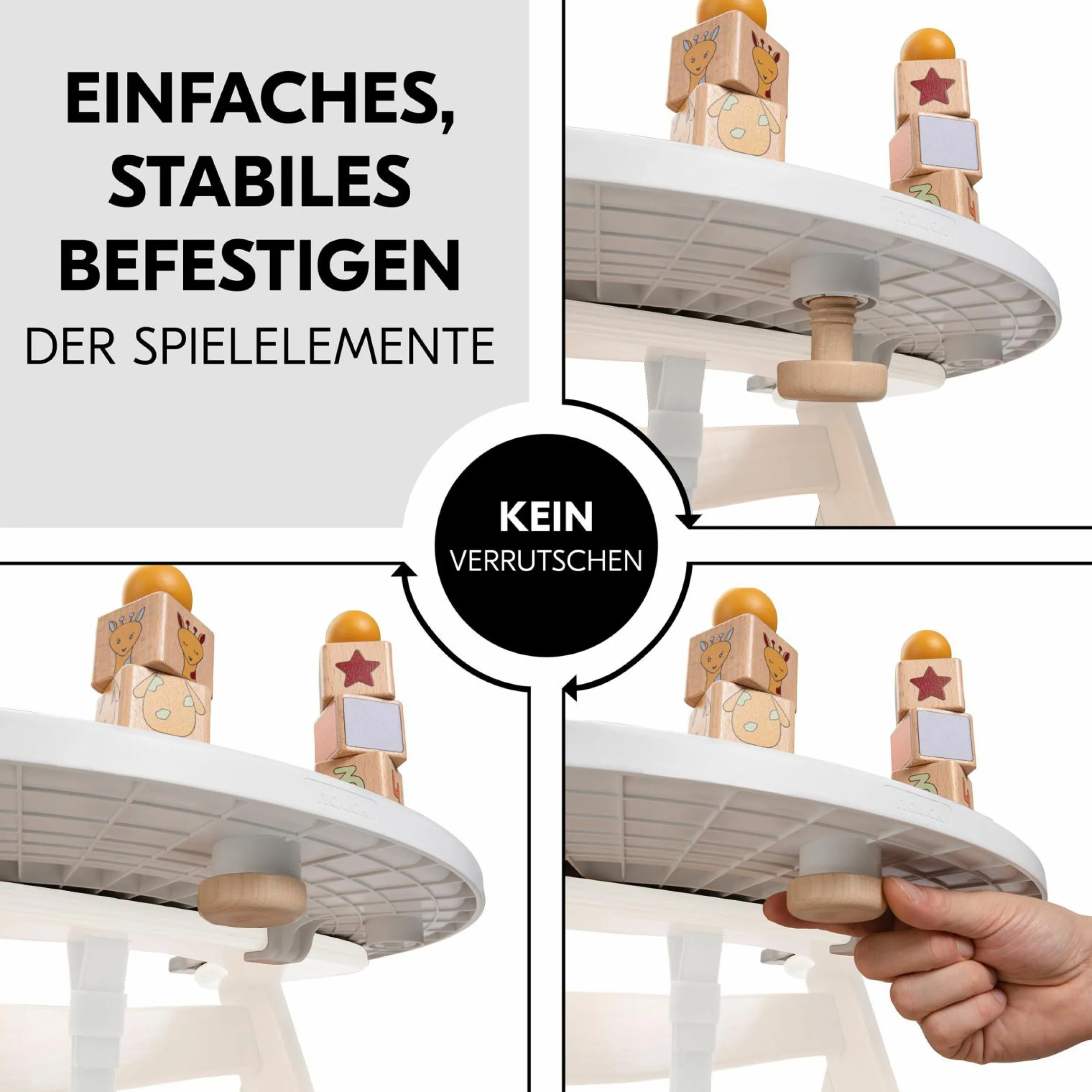 Play Tray Set Sorting (inkl. Basis) - Sortier-Spielzeug Giraffe - für Hochstuhl Alpha & Beta