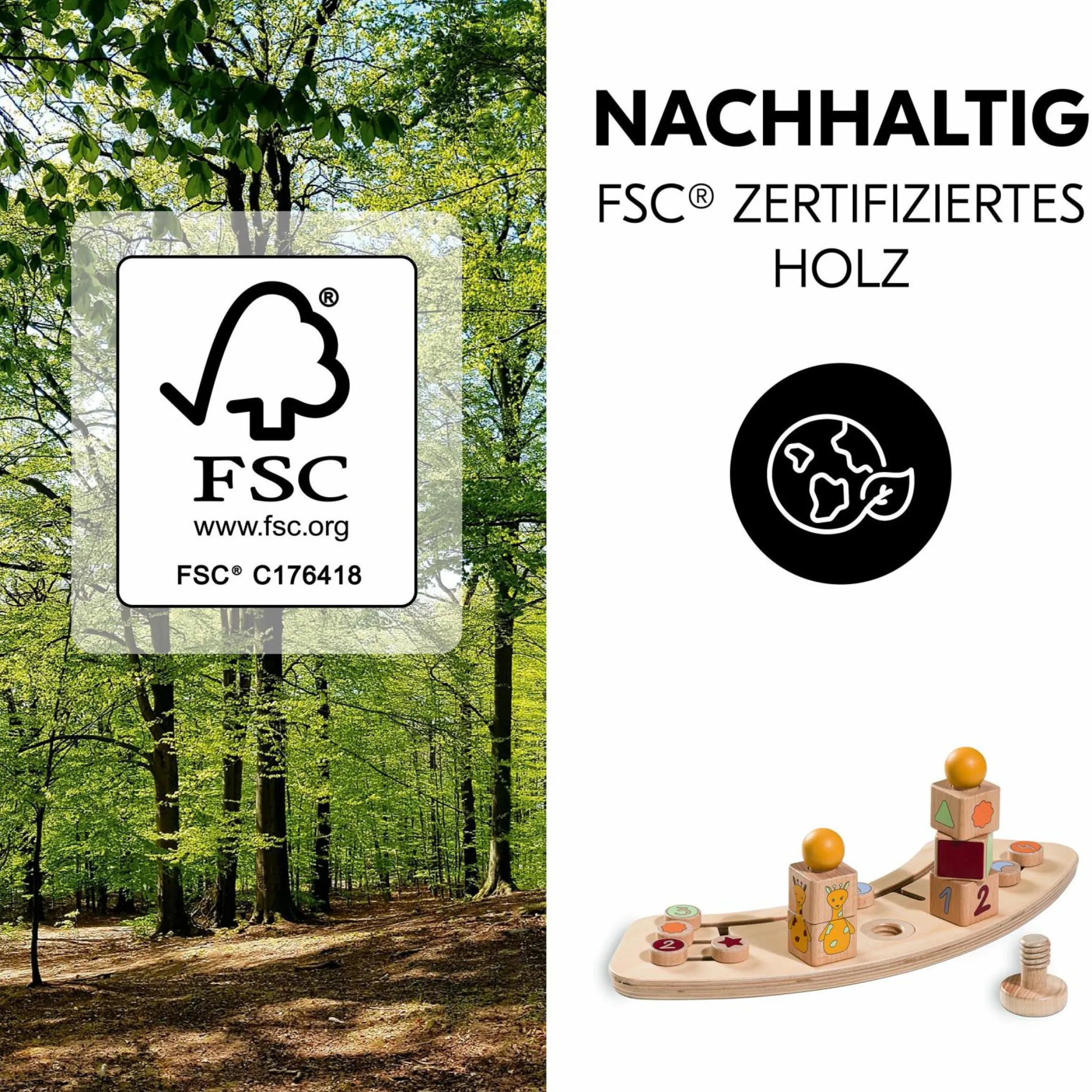 Play Tray Set Sorting (inkl. Basis) - Sortier-Spielzeug Giraffe - für Hochstuhl Alpha & Beta