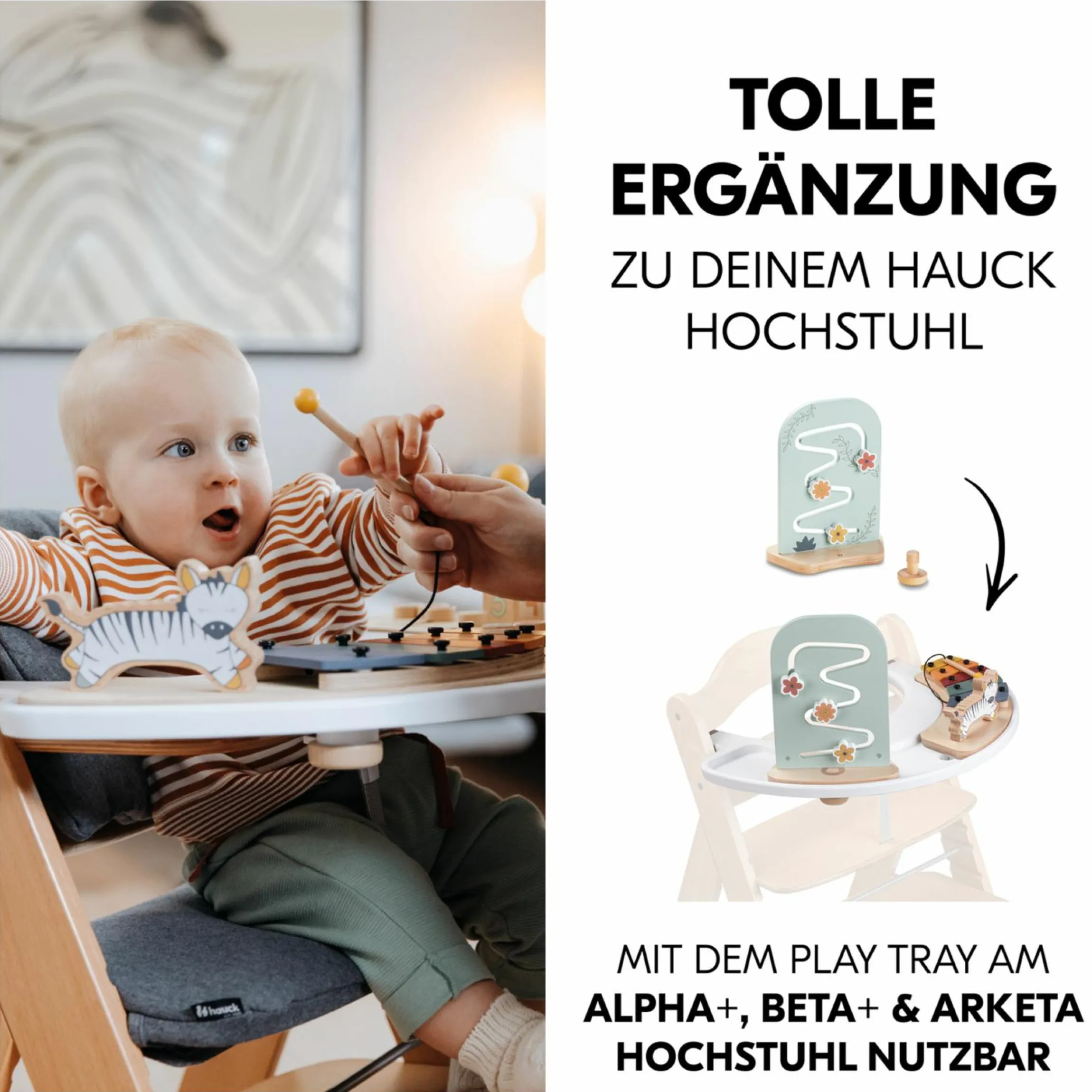 Play Tray Spiel Planting Motorikbrett für Hochstuhl Alpha+, Beta+ & Arketa - Flowers