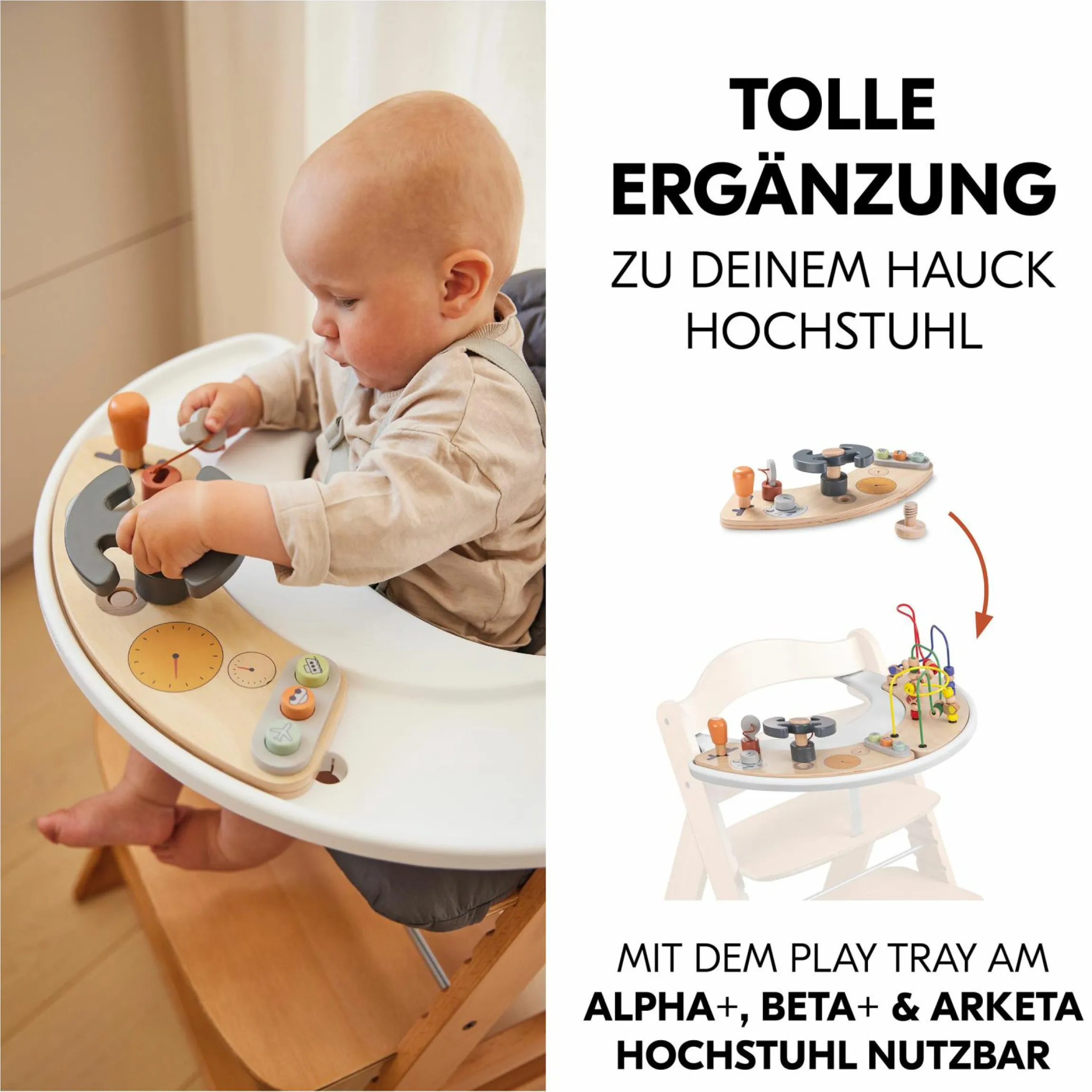 Play Tray Spiel Play Cockpit Motorikbrett für Hochstuhl Alpha+, Beta+ & Arketa