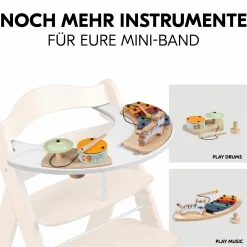 Play Tray Spiel Play Drums S - für Hochstuhl Alpha+, Beta+ & Arketa - Musikinstrumente