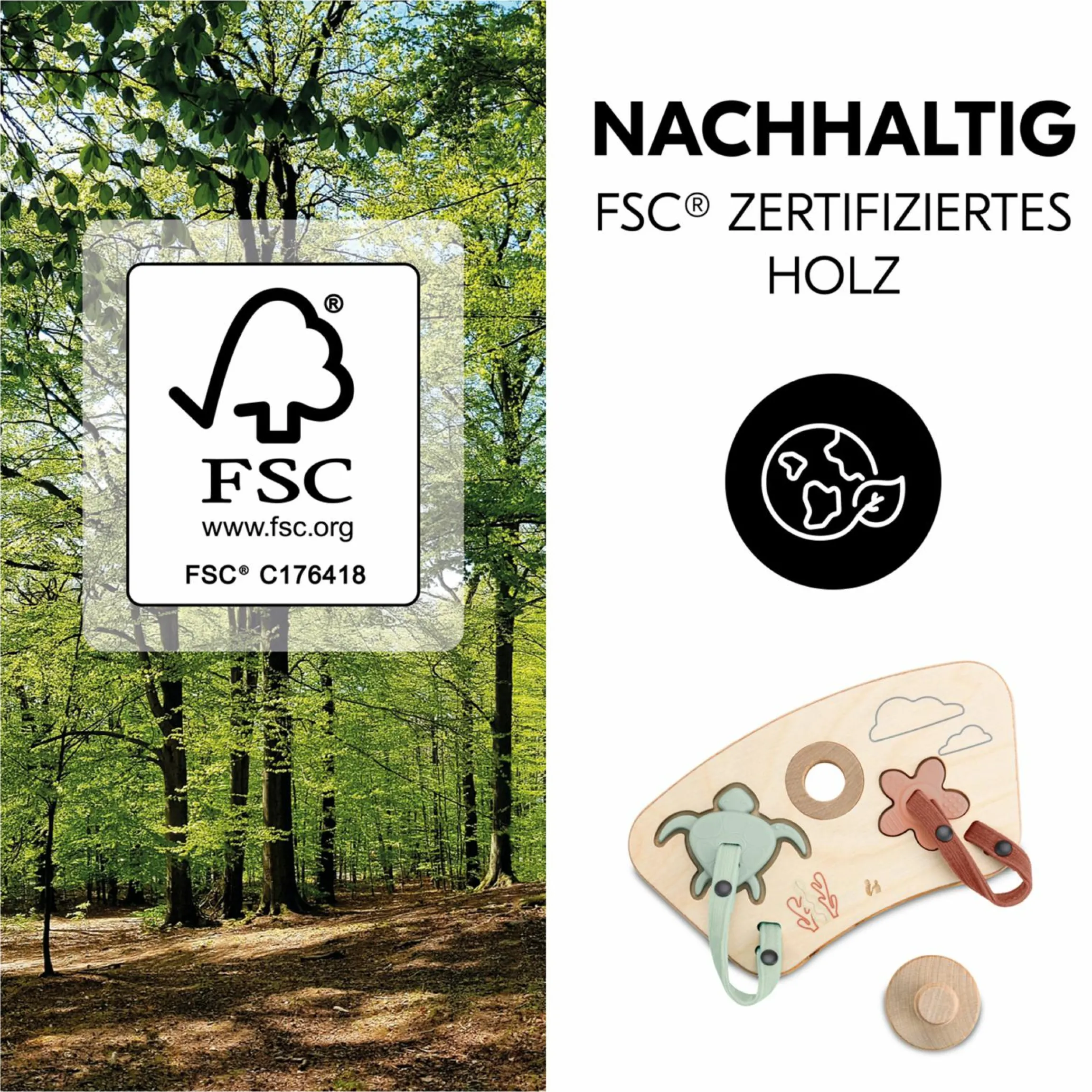Play Tray Spiel Play Puzzling S - für Hochstuhl Alpha+, Beta+ & Arketa - Turtle & Flower