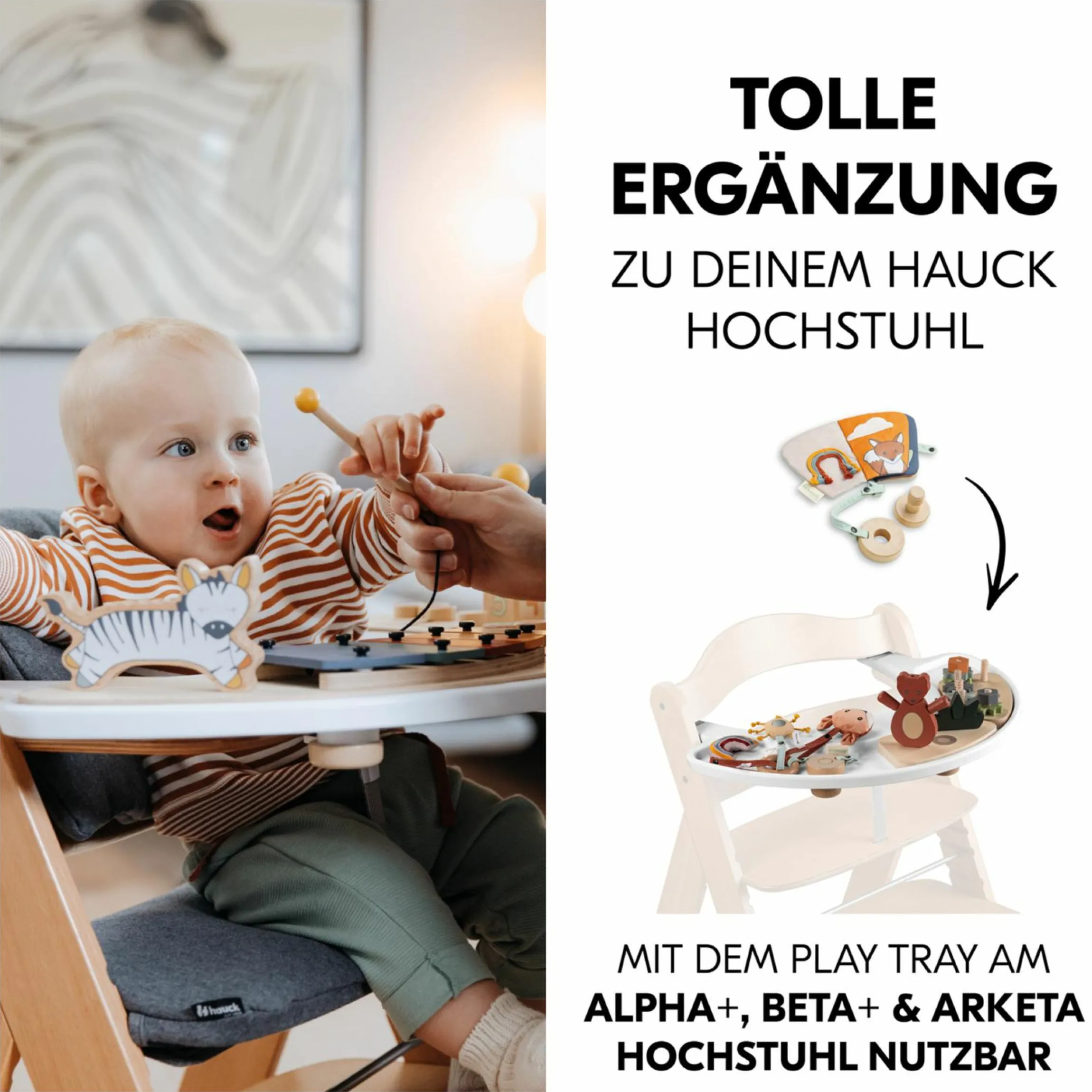 Play Tray Spiel Reading Fühlbuch für Hochstuhl Alpha+, Beta+ & Arketa - Animals