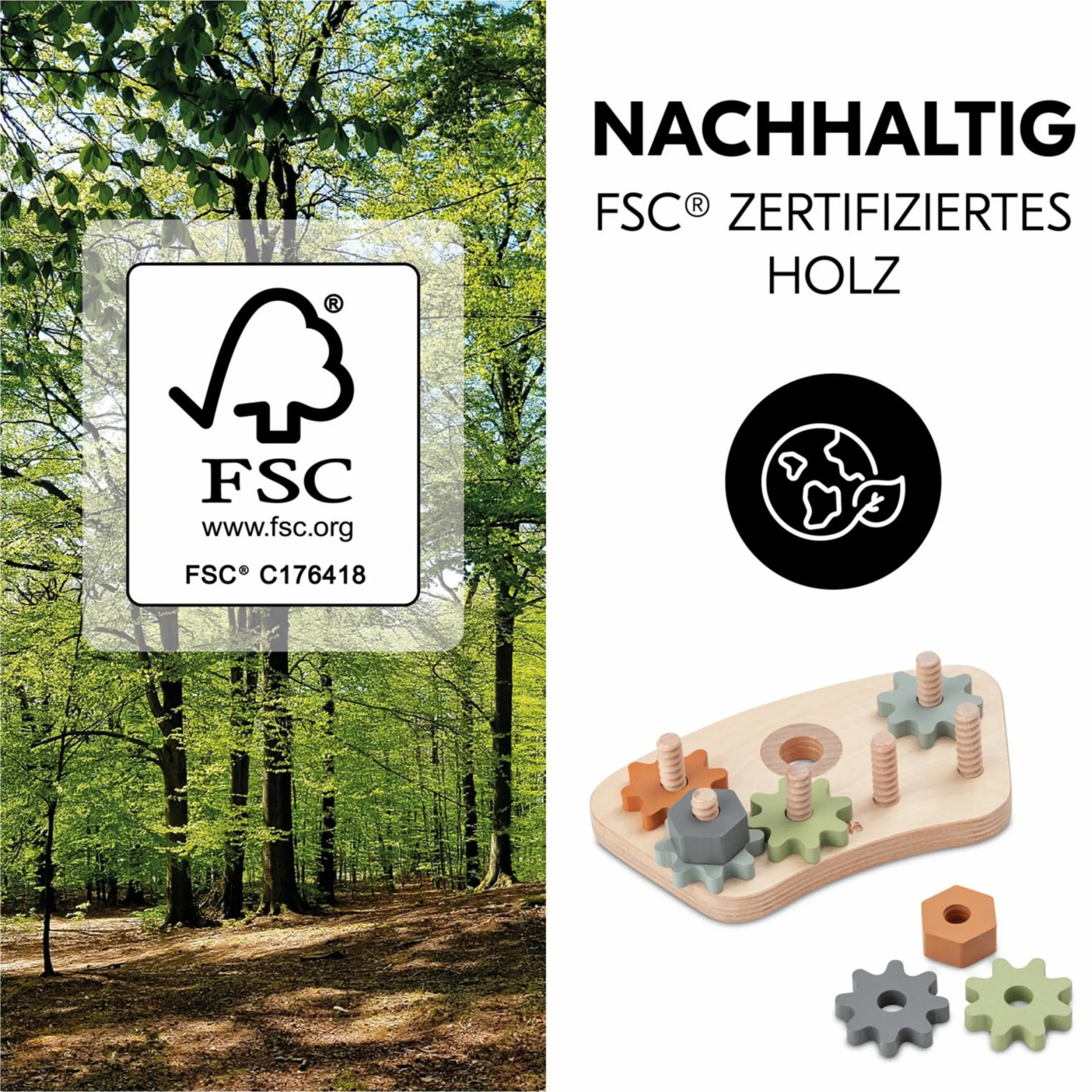 Play Tray Spiel Repairing Zahnräder & Muttern für Hochstuhl Alpha+, Beta+ & Arketa