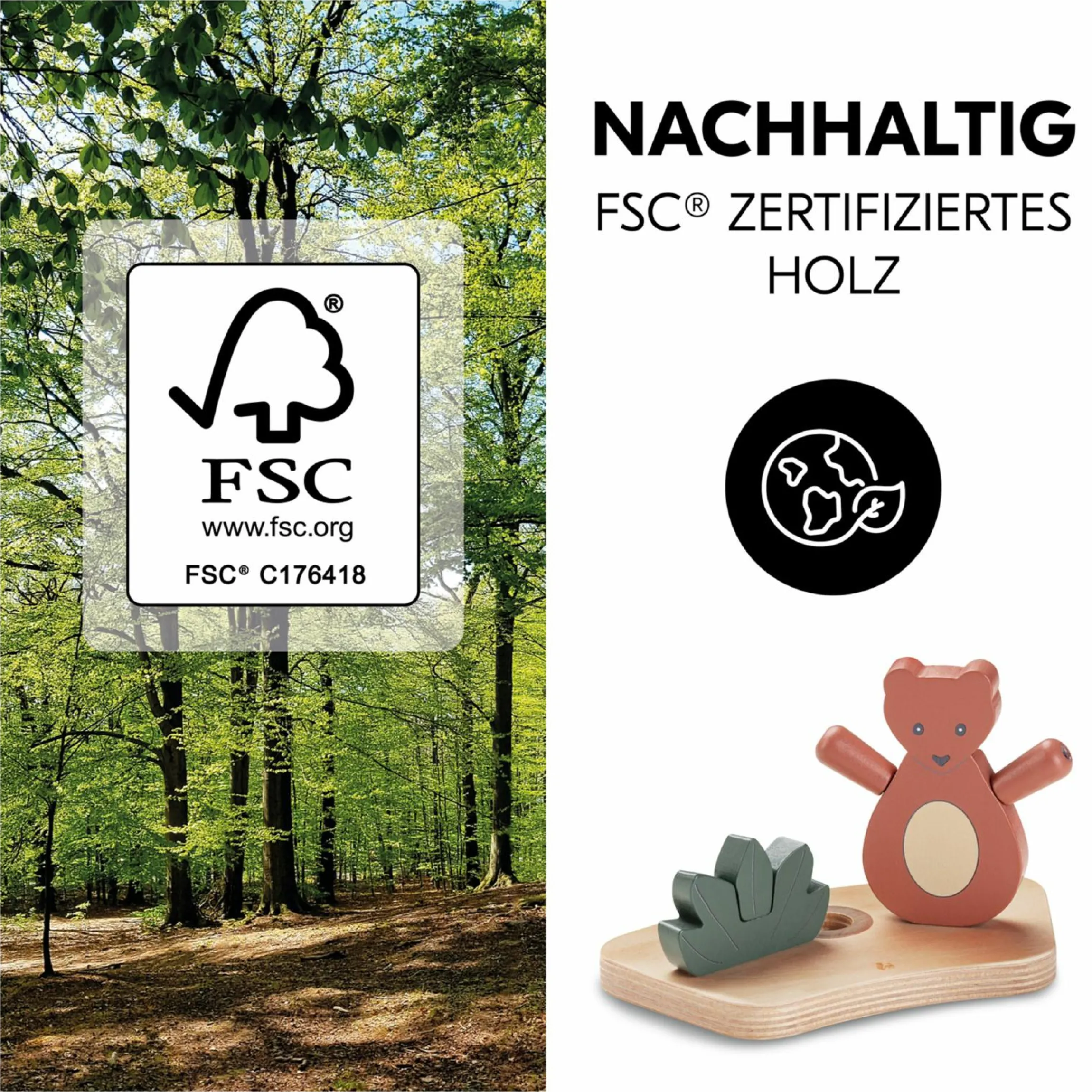 Play Tray Spiel Shaking Greif & Wackelspiel für Hochstuhl Alpha+, Beta+ & Arketa - Bear