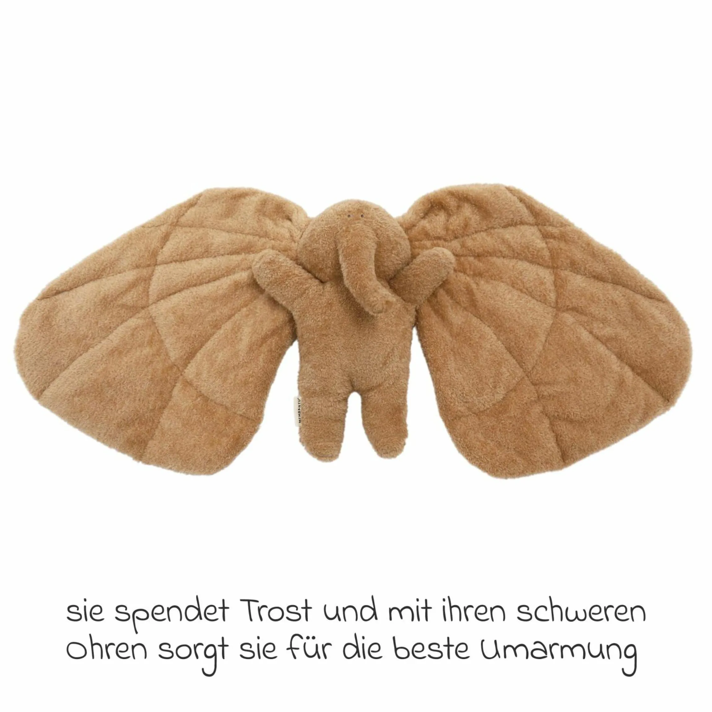 Plüschtier Magma aus Bio-Baumwolle mit Gewicht inkl. Leinsamensäckchen - Brown