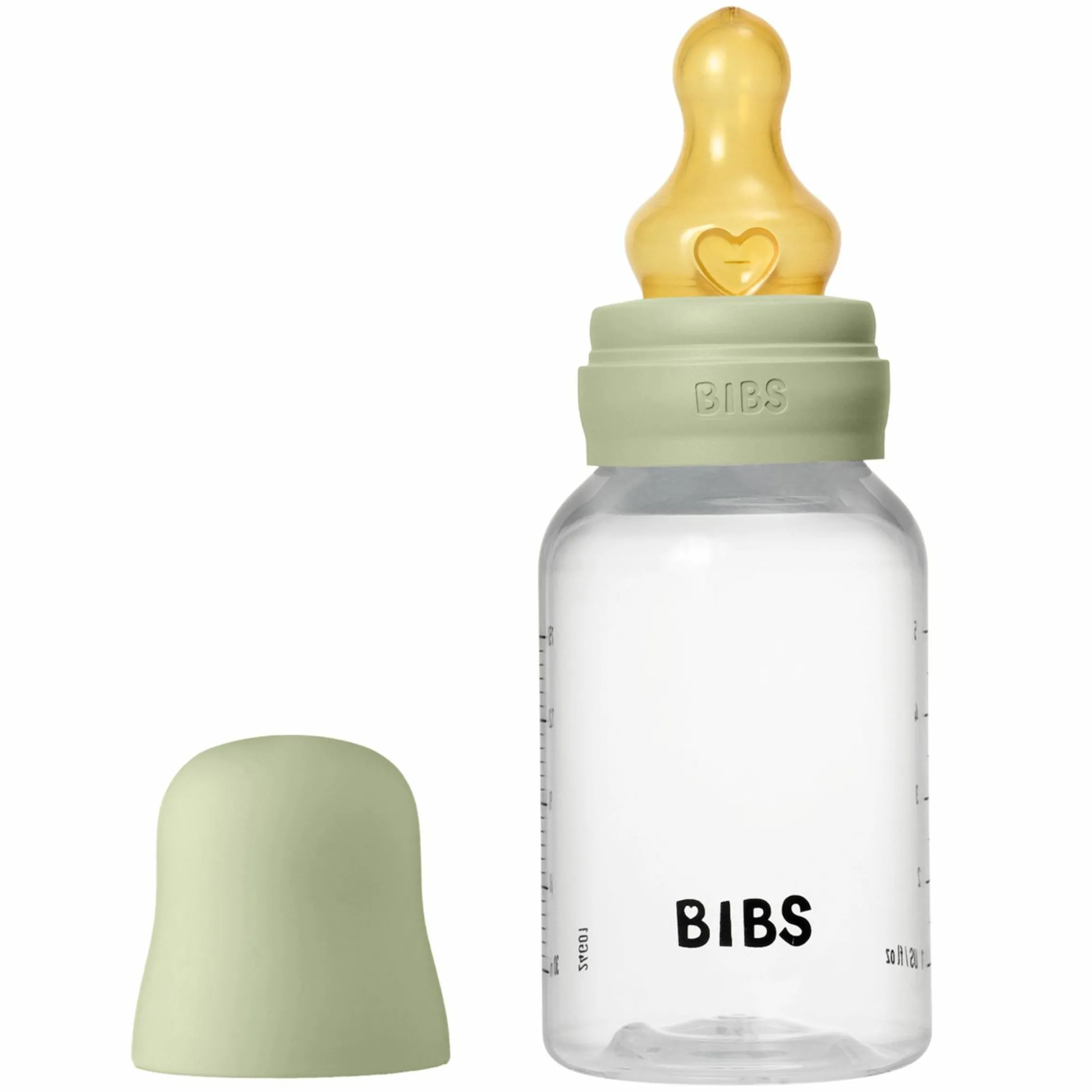 PP-Flasche Baby Bottle Round 150 ml + Latex Trinksauger langsamer Nahrungsfluss - Sage