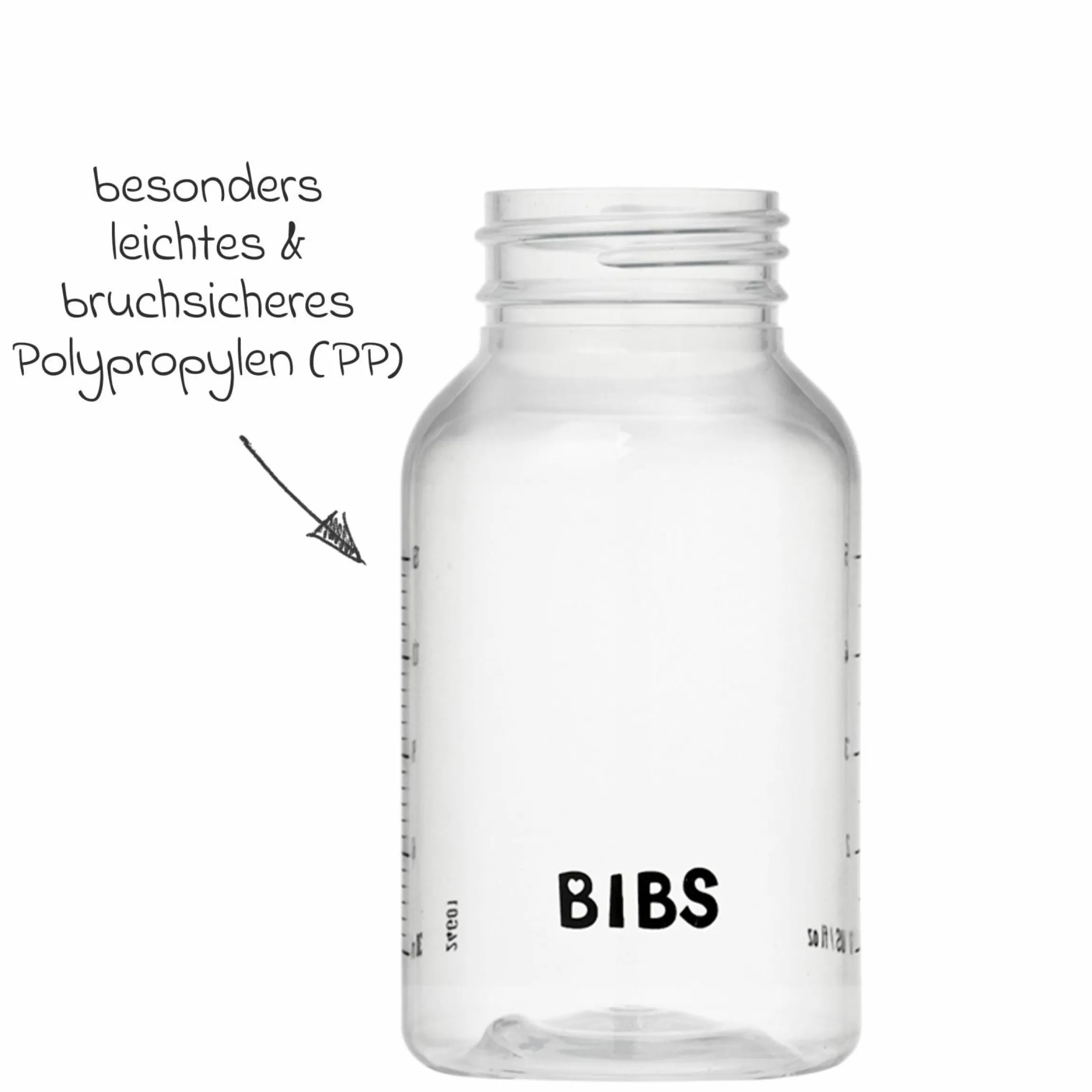 PP-Flasche Baby Bottle Round 150 ml + Silikon Trinksauger langsamer Nahrungsfluss - Ivory