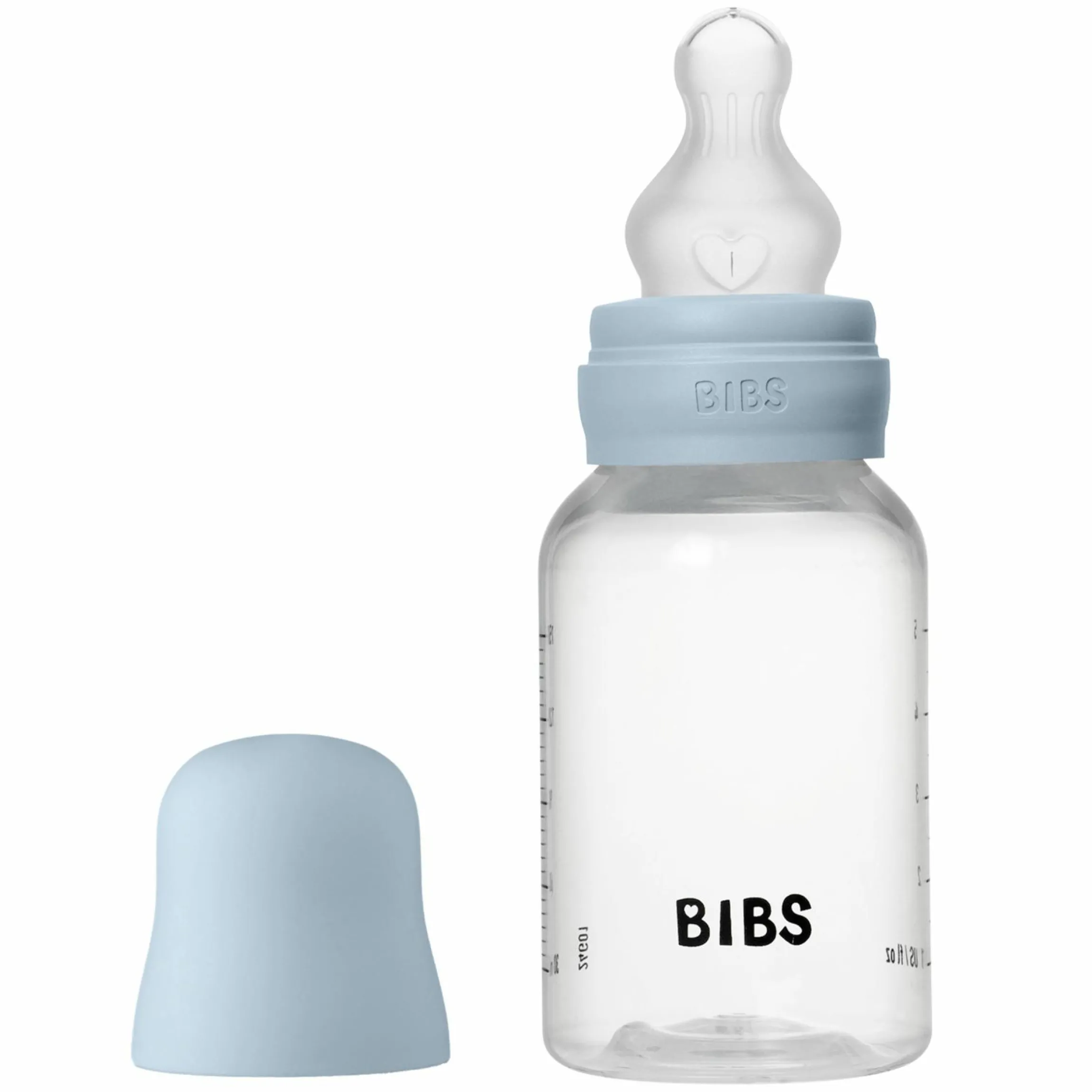 PP-Flasche Baby Bottle Round 150 ml + Silikon Trinksauger langsamer Nahrungsfluss - Baby Blue