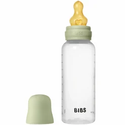 PP-Flasche Baby Bottle Round 270 ml + Latex Trinksauger mittlerer Nahrungsfluss - Sage