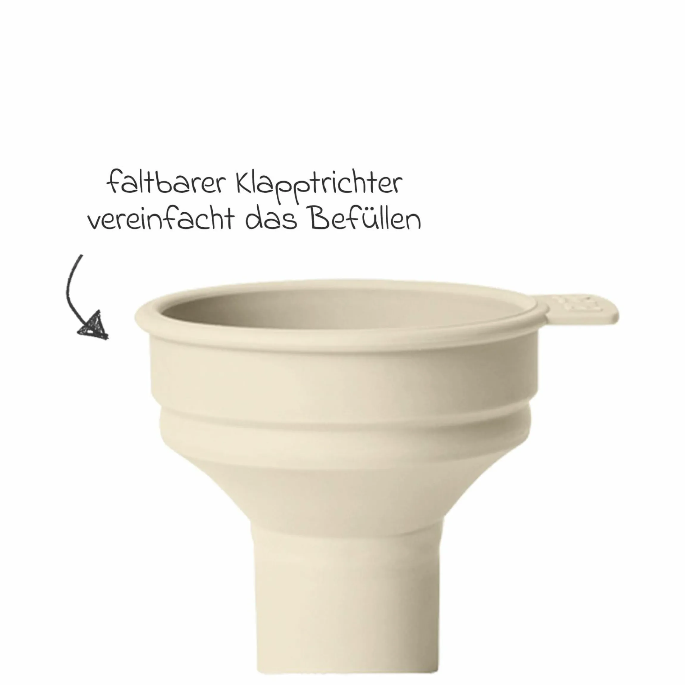 PP-Flasche Baby Bottle Round 270 ml + Silikon Trinksauger mittlerer Nahrungsfluss - Ivory