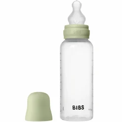 PP-Flasche Baby Bottle Round 270 ml + Silikon Trinksauger mittlerer Nahrungsfluss - Sage