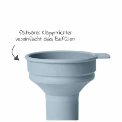 PP-Flasche Baby Bottle Round 270 ml + Silikon Trinksauger mittlerer Nahrungsfluss - Baby Blue