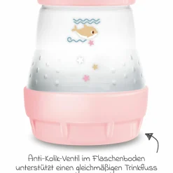 PP-Flasche Easy Start Anti-Colic 160 ml - Delfin - Rosa