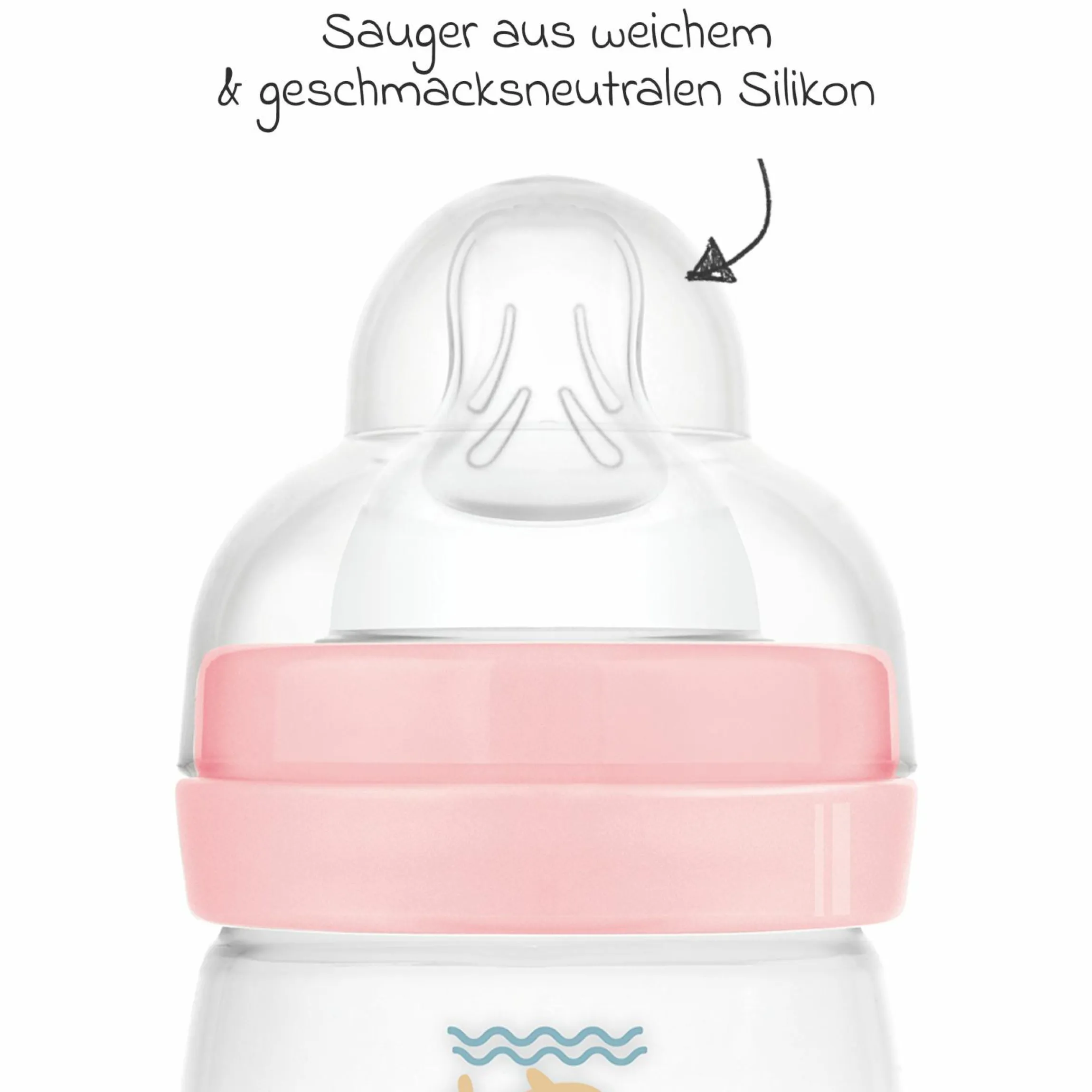 PP-Flasche Easy Start Anti-Colic 160 ml - Delfin - Rosa
