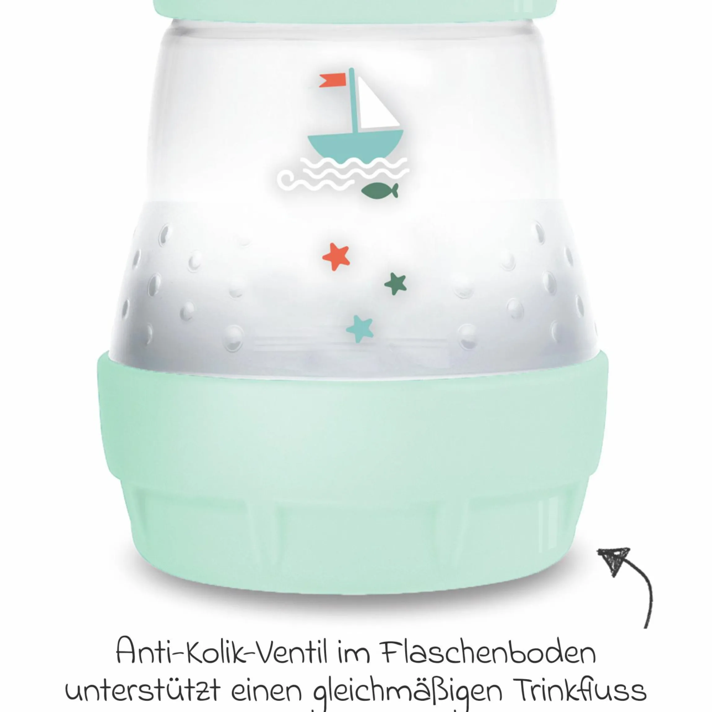 PP-Flasche Easy Start Anti-Colic 160 ml - Boot - Mint