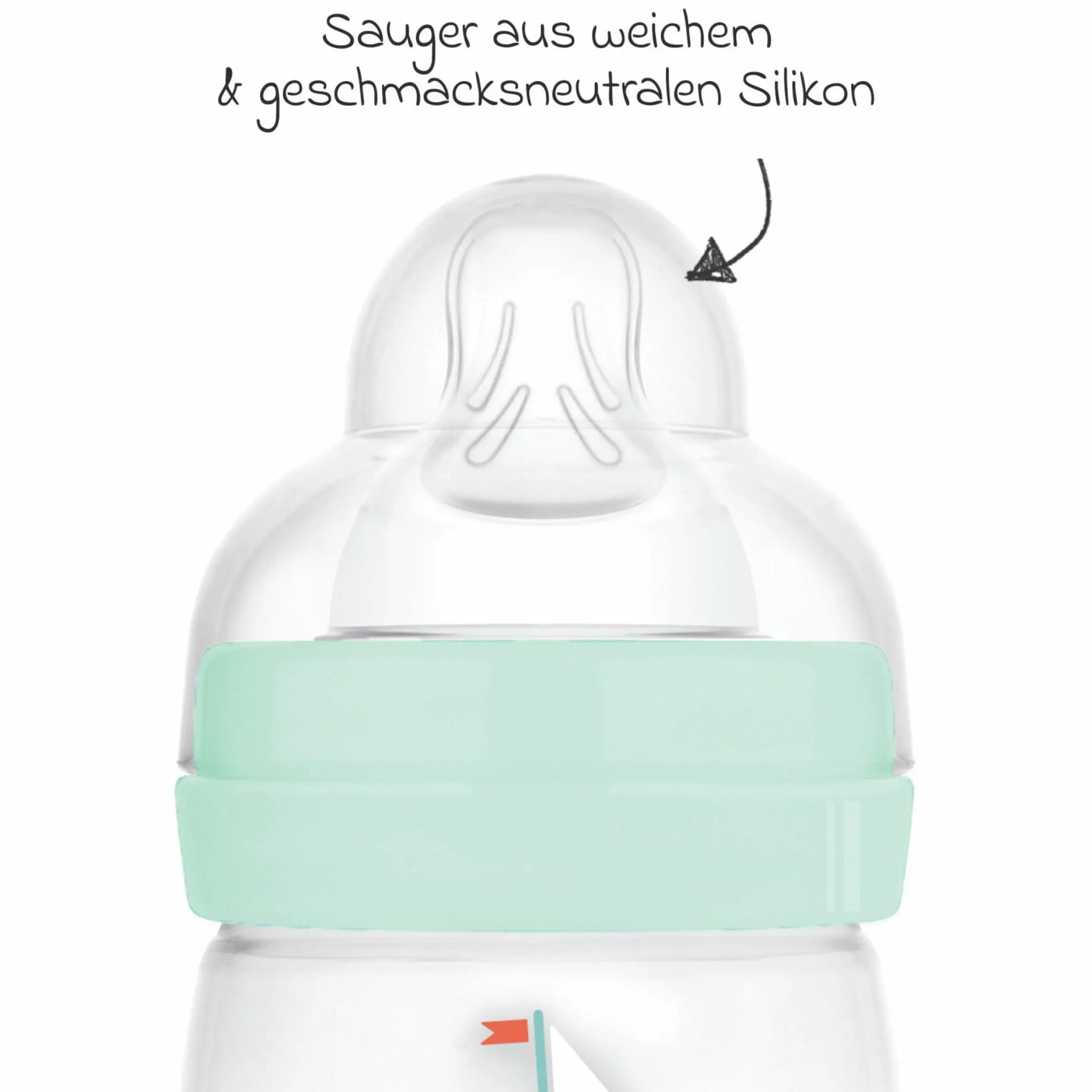 PP-Flasche Easy Start Anti-Colic 160 ml - Boot - Mint