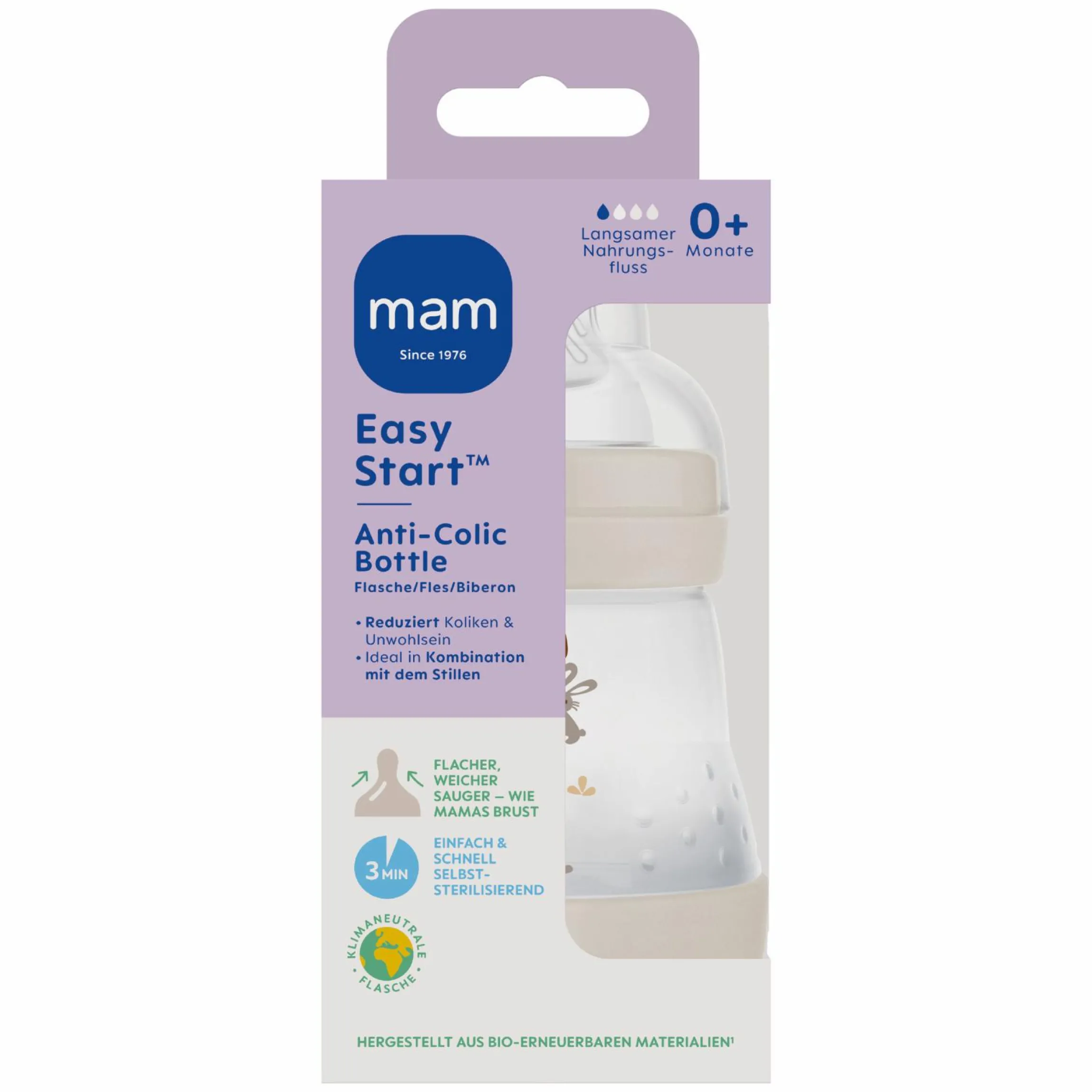 PP-Flasche Easy Start Anti-Colic 160 ml - Beige