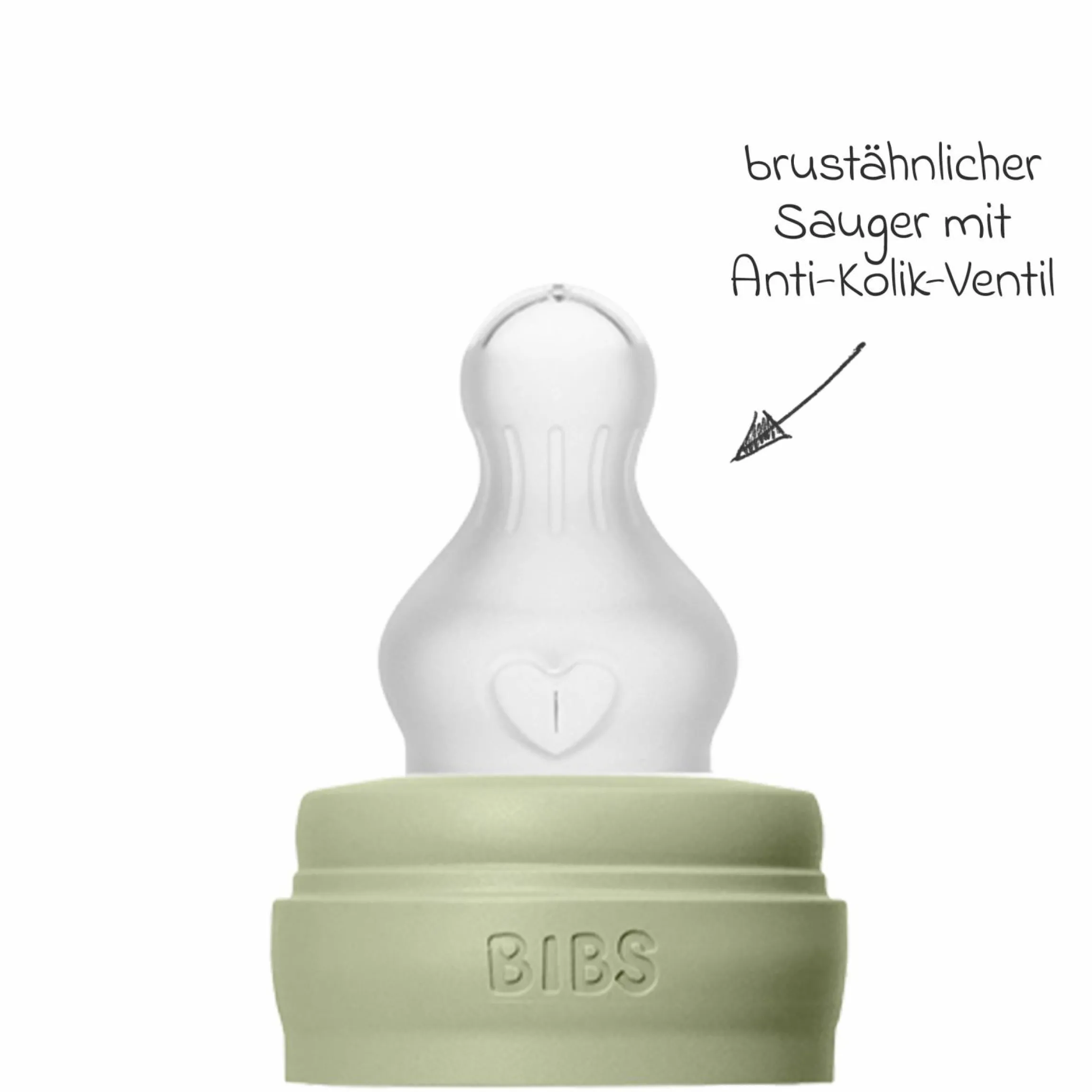 PP-Flasche 2er Pack Baby Bottle Round 150 ml + Silikon-Trinksauger - Sage
