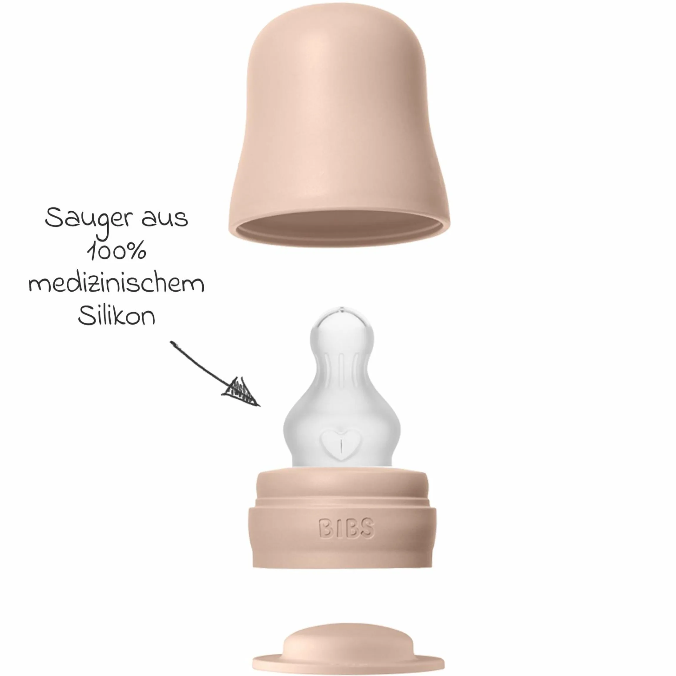 PP-Flasche 2er Pack Baby Bottle Round 270 ml + Silikon-Trinksauger - Blush