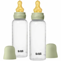 PP-Flasche 2er Pack Baby Bottle Round 270 ml + Latex-Trinksauger - Sage