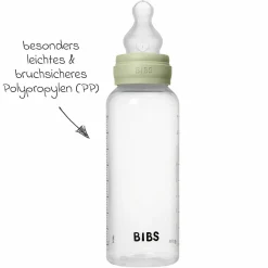 PP-Flasche 2er Pack Baby Bottle Round 270 ml + Silikon-Trinksauger - Sage