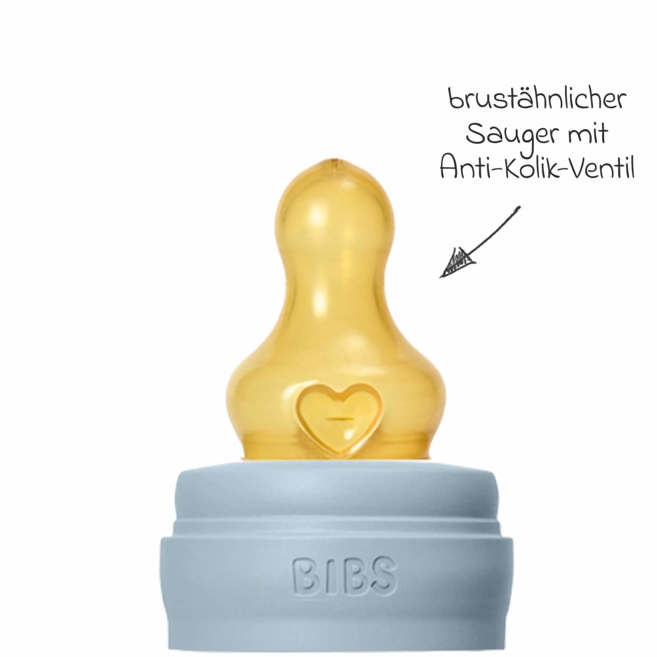 PP-Flasche 2er Pack Baby Bottle Round 150 ml + Latex-Trinksauger - Baby Blue