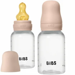PP-Flasche 2er Pack Baby Bottle Round 150 ml + Latex-Trinksauger - Blush
