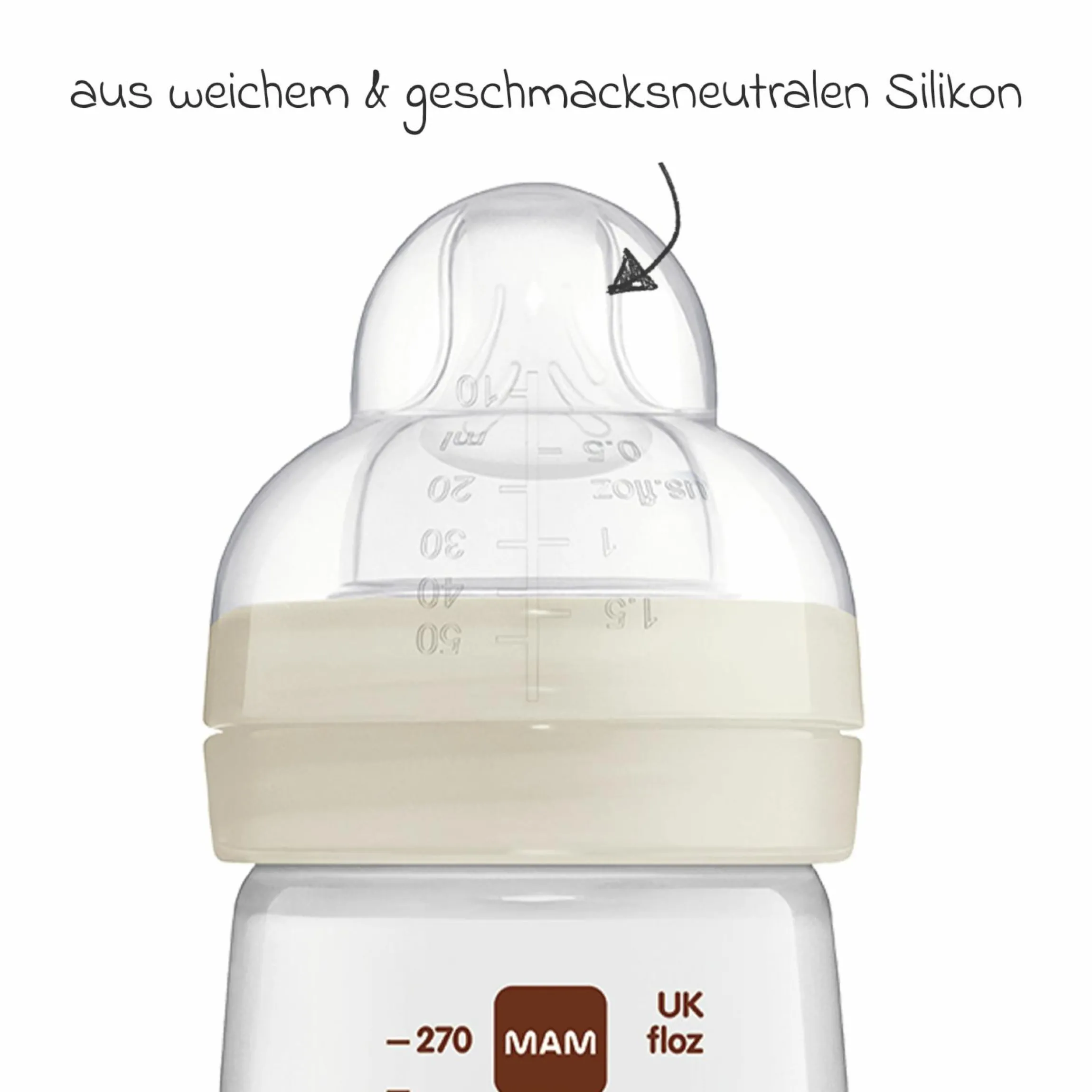 PP-Flasche 2er Pack Easy Active Baby Bottle 270 ml - Silikon Gr. 1 - Biene & Igel