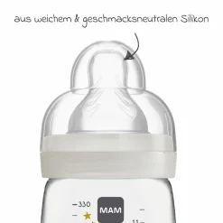 PP-Flasche 2er Pack Easy Active Baby Bottle 330 ml - Silikon Gr. 2 - Weltall - Grau