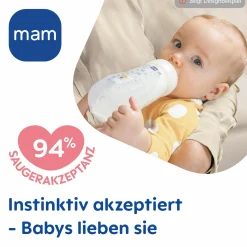PP-Flasche 2er Pack Easy Active Baby Bottle 330 ml - Silikon Gr. 2 - Weltall - Blau