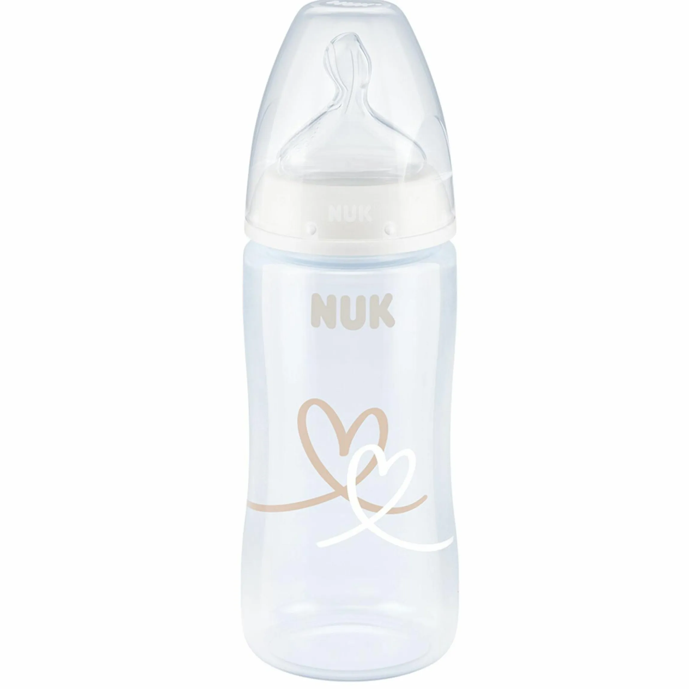 PP-Flasche 3er Pack First Choice Plus 300 ml + Silikon-Sauger Gr. M - Temperature Control - Rosa