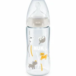 PP-Flasche 3er Pack First Choice Plus 300 ml + Silikon-Sauger Gr. M - Temperature Control - Rosa