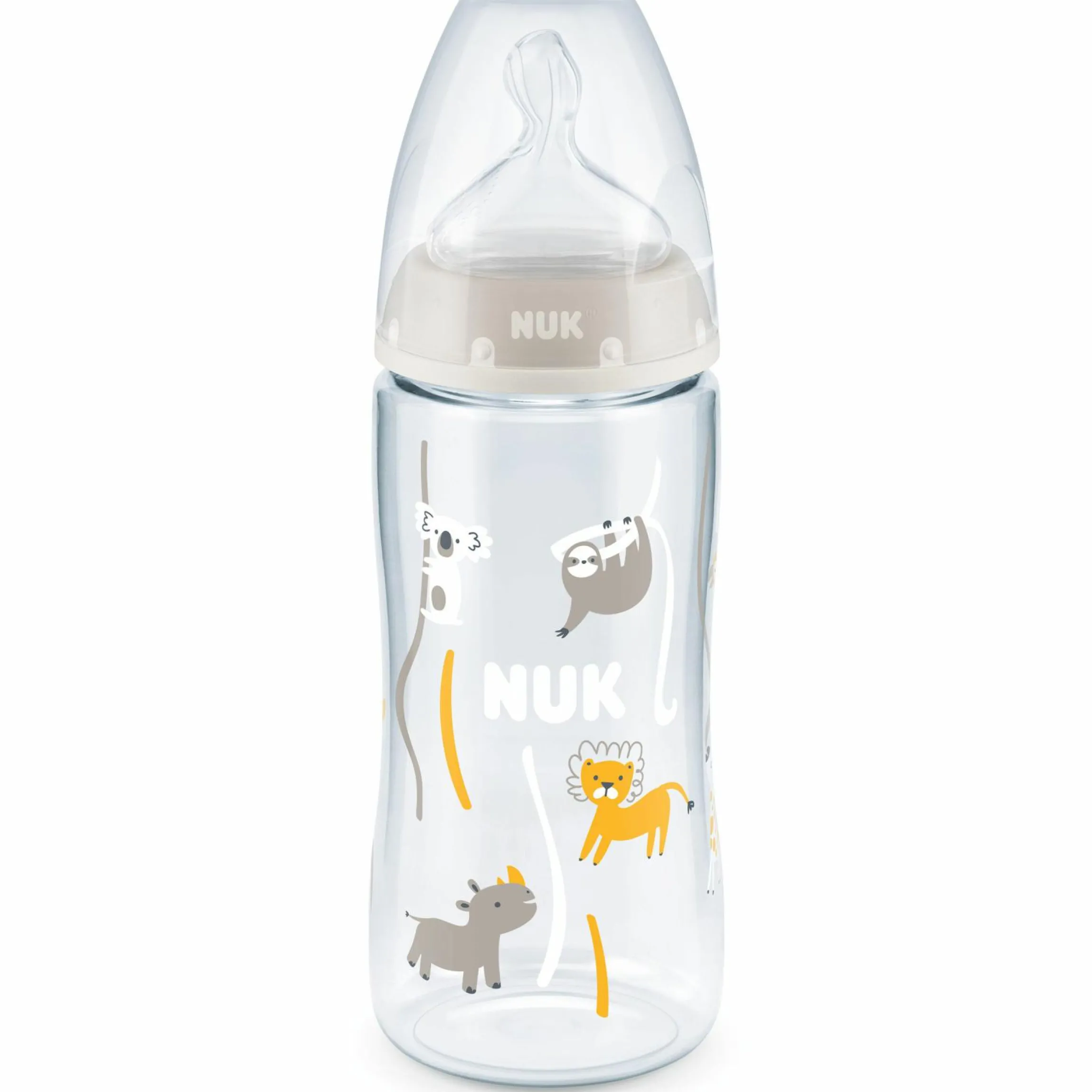 PP-Flasche 3er Pack First Choice Plus 300 ml + Silikon-Sauger Gr. M - Temperature Control - Rosa