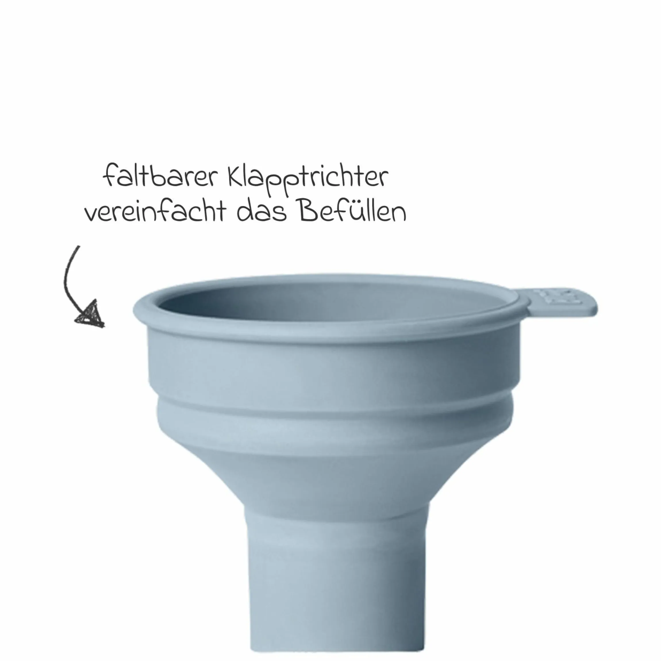 PP-Flasche 4er Pack mit Griff Baby Bottle Round 150 ml & 270 ml + Silikon-Trinksauger + Baby Bottle Handle - Ivory / Baby Blue