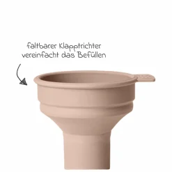 PP-Flasche 4er Pack mit Griff Baby Bottle Round 150 ml & 270 ml + Silikon-Trinksauger + Baby Bottle Handle - Ivory / Blush
