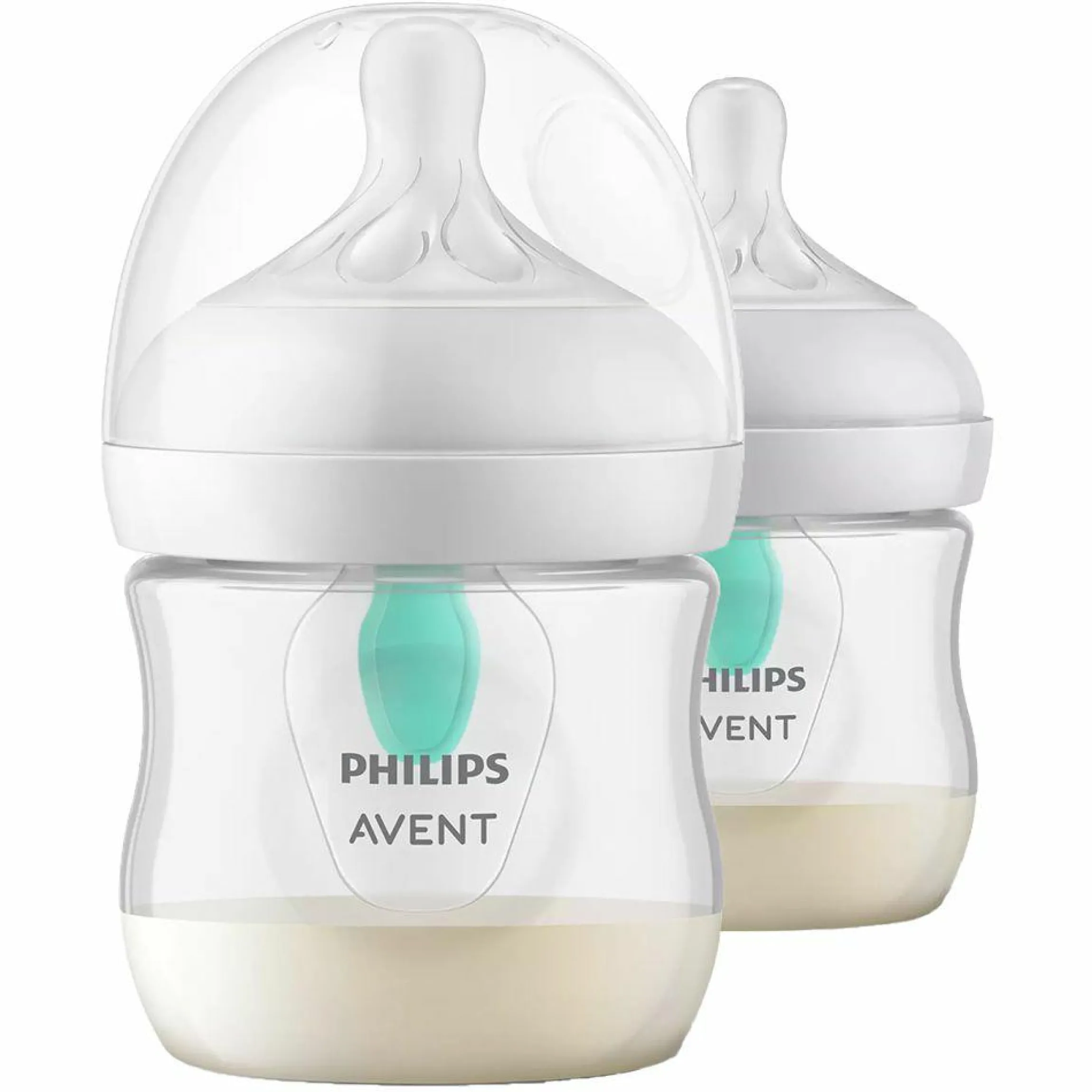 PP-Flasche 2er Pack Natural Response 125ml mit AirFree Ventil + Silikon-Sauger 0M+