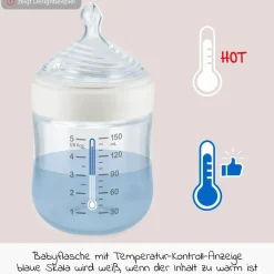 PP-Flasche for Nature 150 ml + Silikon-Sauger Gr. S - Beige