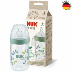 PP-Flasche for Nature 260 ml + Silikon-Sauger Gr. M - Grün