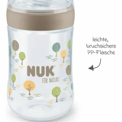 PP-Flasche for Nature 260 ml + Silikon-Sauger Gr. M - Beige