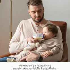 PP-Flasche 160ml mit Natural Wave® Trinksauger Gr. S