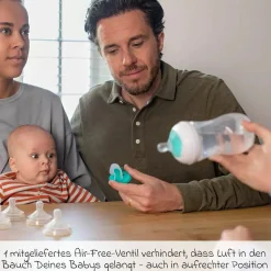 PP-Flasche Natural Response 260ml mit AirFree Ventil + Silikon-Sauger 1M+