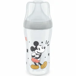 PP-Flasche Perfect Match 260 ml + Silikon-Sauger Gr. M - Disney Mickey Mouse - Grau