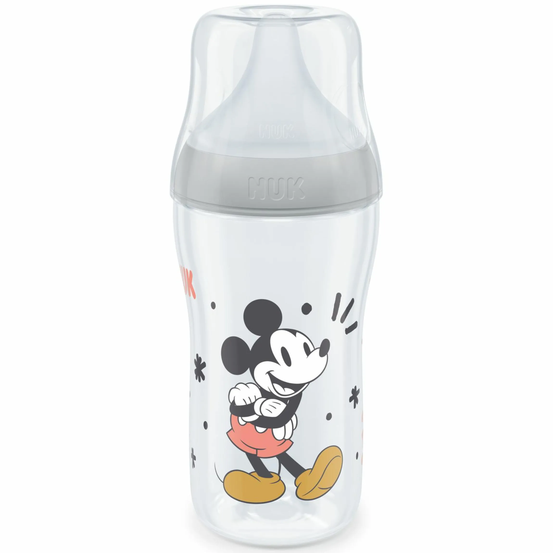 PP-Flasche Perfect Match 260 ml + Silikon-Sauger Gr. M - Disney Mickey Mouse - Grau