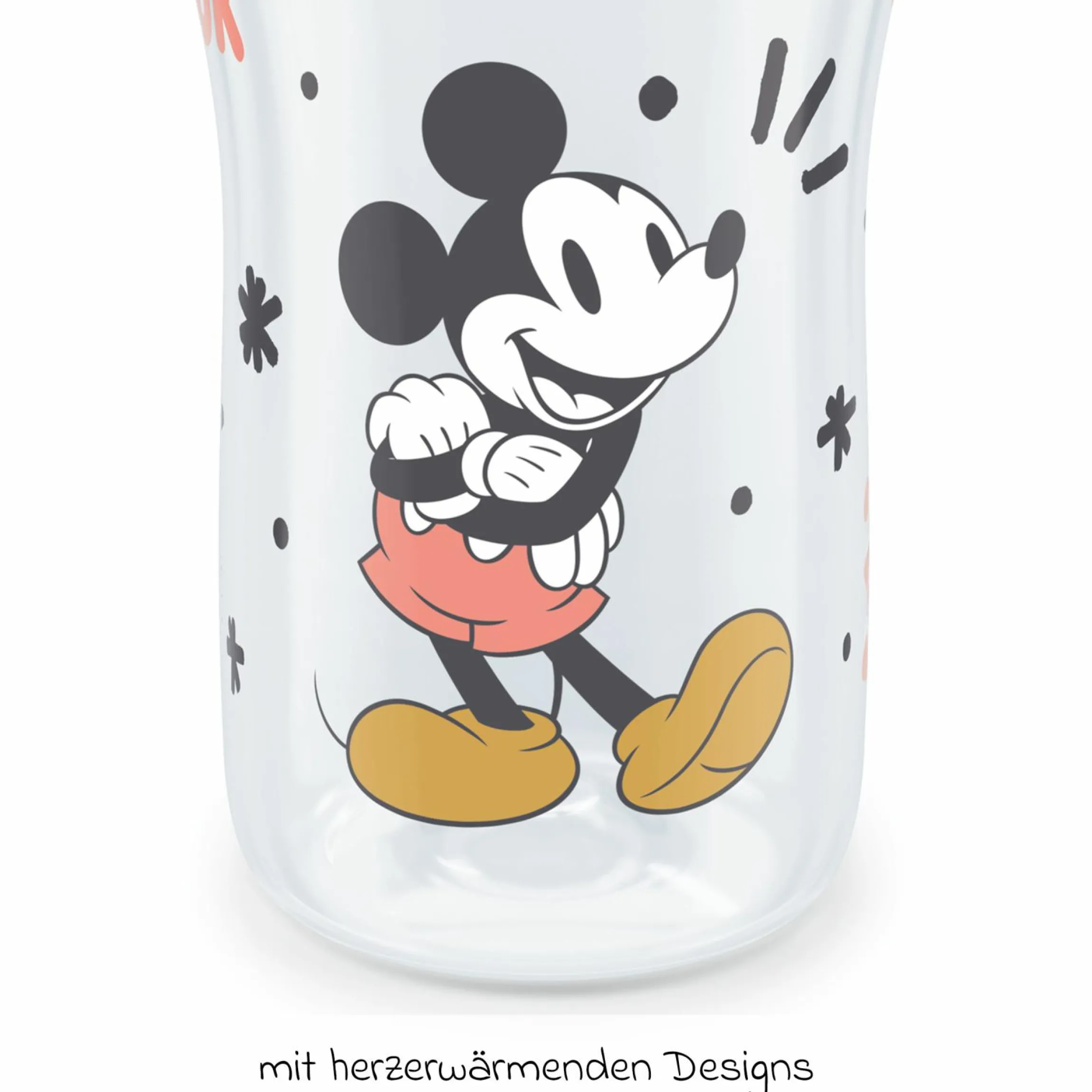 PP-Flasche Perfect Match 260 ml + Silikon-Sauger Gr. M - Disney Mickey Mouse - Grau