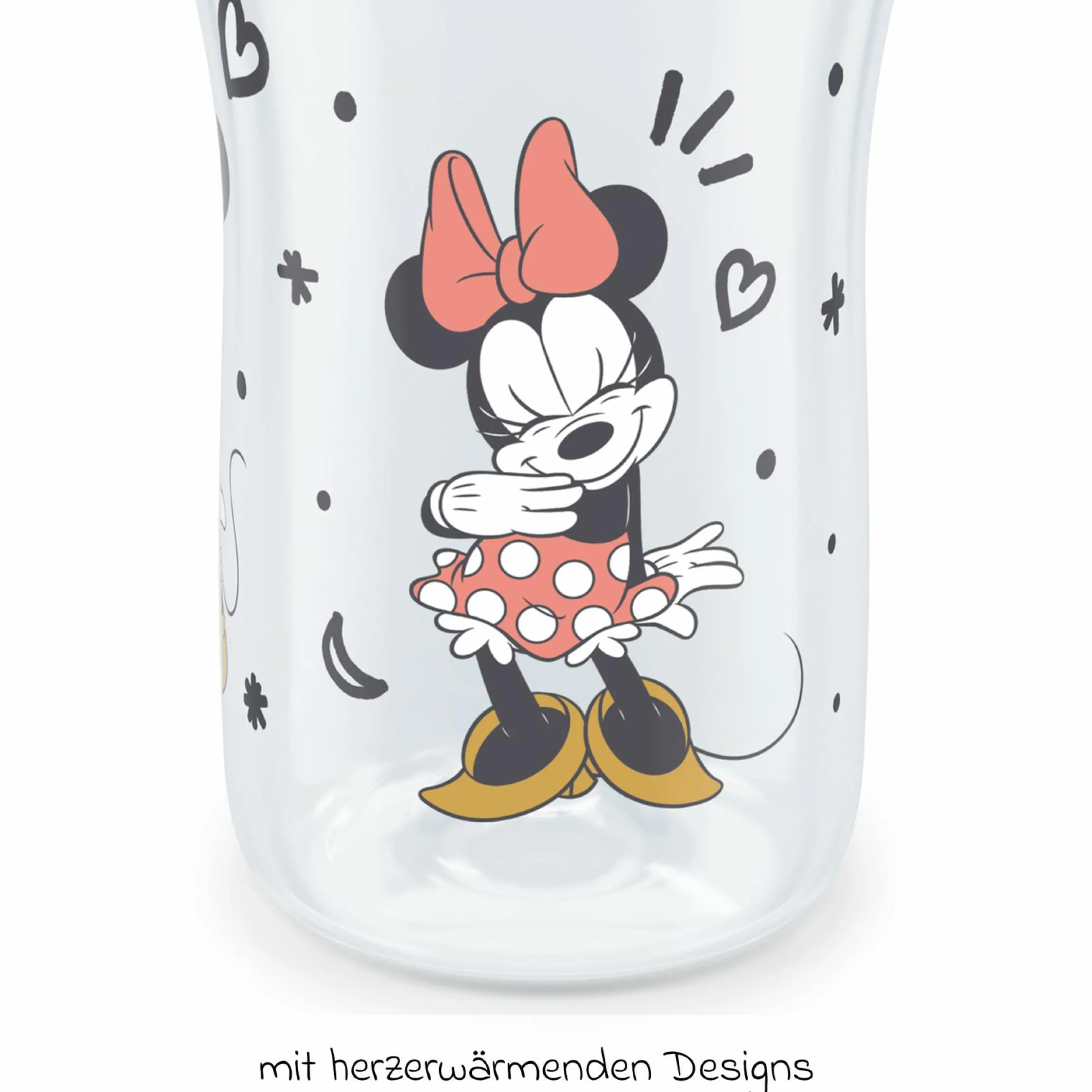 PP-Flasche Perfect Match 260 ml + Silikon-Sauger Gr. M - Disney Minnie Mouse - Rot