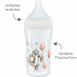 PP-Flasche Perfect Match 260 ml + Silikon-Sauger Gr. M - Disney Winnie Pooh - Weiß