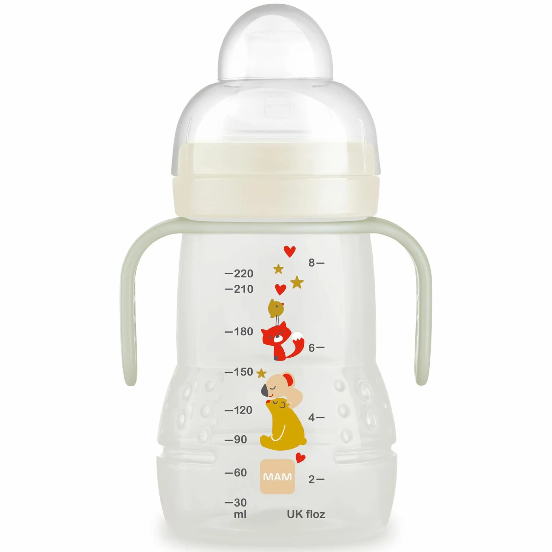 PP-Flasche Trainer + Night 220 ml - Beige