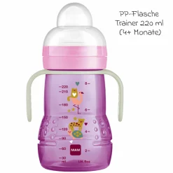 PP-Flasche Trainer + Night 220 ml - Lila & Rosa